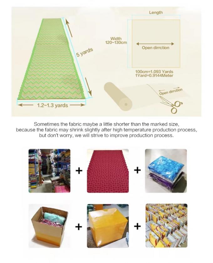 Kain renda bertali dan polyester kapas untuk gaun pengantin 3