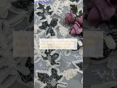 100% poliester Sequin Kain bordir mewah bernapas dan elegan pesta pernikahan Sequin Kain