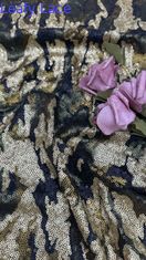 124cm Multi Color Sequins Kain bordir Dengan Ground Mesh Untuk gaun malam