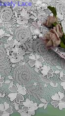 51 Inch 100% Poly Warna Ungu Cahaya Bunga Kimia Bordir Gaun Gaun Untuk Gaun Mode
