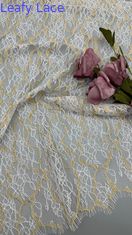 Musim semi dan musim panas Chantilly Prancis Dua warna benang renda dengan desain bunga dengan bulu mata kerang Ringan untuk gaun mode