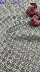 Lembar Plaid bordir awet dan elegan mewah rajutan kain renda kain pernikahan ulang tahun kesempatan Sequin Plaid kain