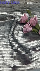 Daun Sequin bordir kain logam tahan lama dan elegan kain bordir pesta pernikahan acara kain bordir berkualitas tinggi