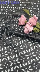 Hollow Out Sequin Embroidery Metal Fabric tahan lama dan elegan Sequin untuk gaun pesta pernikahan