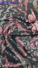 Kain bordir mewah dengan garis zebra renda kain bordir elegan 100% kapas