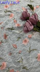 Bunga Elegant bordir renda kain pesta 100% kapas berkualitas tinggi gaya mewah