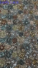 Berwarna-warni 100% gaya poliester Sequin kain bordir Untuk gaun fashion show