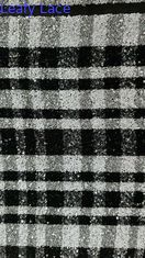 Daun mewah Sequin kain bordir Koleksi Baru Plaid Gaya Fashion Show Kain