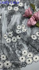Kain renda logam mewah kain bordir pernikahan elegan