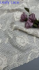 Kain renda sequin berdaun bordir berkualitas tinggi untuk gaun pesta