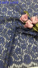 Daun Embroidery renda kain Mesh Bernafas renda kain elegan