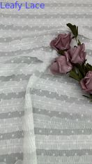 Kain renda pleated Mesh renda bernapas untuk gaun fashion kain daun mewah acara malam