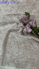 100% Polyester bordir Mesh Sequin renda Kain Holow-up elegan renda Fabic