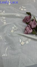 Kain renda Chantilly Prancis bertalian renda jaring Sequin mewah untuk gaun malam dan desain mode