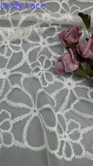 Flocked Mesh Kain renda gaya logam untuk gaun bernapas kualitas tinggi untuk pesta