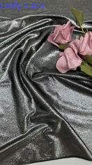 Daun Sequin bordir Sliver warna renda kain untuk gaun berani dan mewah membuat dramatis dan menarik mata gaun malam