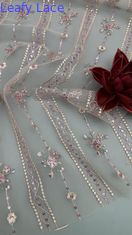Renda Tulle Prancis dengan Jaring Ultra Halus Payet untuk Pakaian Formal dan Malam Pernikahan yang Terinspirasi Couture