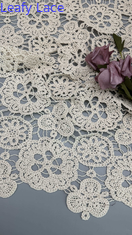 Kain renda bertali dan polyester kapas untuk gaun pengantin