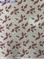 Tone - Tone Color French Chantilly Lace Fabric Untuk Lady Garment