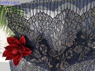 Kain Renda Bulu Mata Metalik Lurex Scallop Edge Untuk Pakaian Wanita