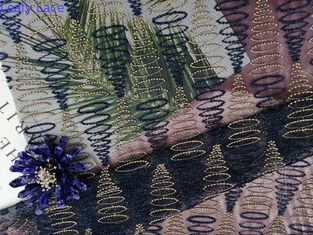 Yard Bordir Renda Kain Jaring Geometris Untuk Gaun Anak Perempuan