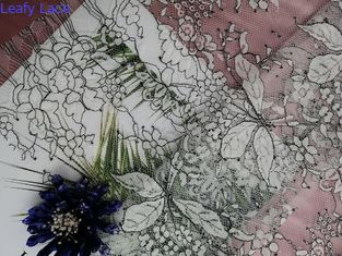 Tone - Kain Pakaian French Chantilly Floral Tone White Black