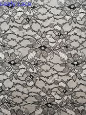 100% Polyester French Chantilly Lace Fabric