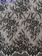 Bunga Hitam Kain Renda Chantilly Perancis Tekstil Rumah Tekstil Renda Tirai