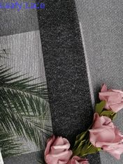 Kain Renda Metalik Hitam Lembut Lurex Kain Renda Perak Untuk Gaun
