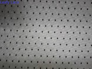 Kain Renda Peregangan Lembut Hitam Polka Dot Elastis Mesh