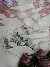 Kain Renda Cutwork Bordir Potong Laser Putih Tulle Applique