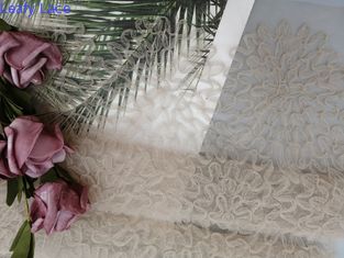 Crochet Tulle Mesh Kain Applique Renda Bunga Swiss