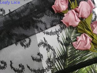 100 Yards 125CM Tulle Mesh Crochet Hitam Kain Renda Bordir