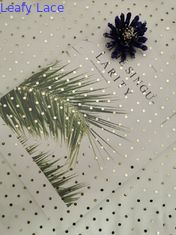 Ivory Tulle Mesh Foil Dicetak Kain Polka Dot Metalik Glitter