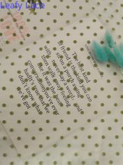 Green Glitter Polka Dot Tulle Berbondong-bondong Mesh Fabric Untuk Gadis Kecil