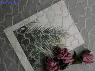 Bordir Mesh Kain Renda Geometris Dekoratif French Chantilly