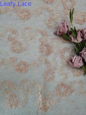 Pink Floral Crochet Glitter Tulle Mesh Shining Lace Fabric