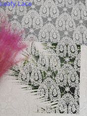 Pola Hati Bordir Kain Renda Crochet Gaun Pengantin Kimia Renda
