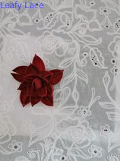 100% Cotton Corded Bordir Eyelet Lace Fabric Untuk Anak