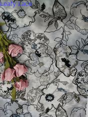 125CM Kain Bordir Payet Bunga Renda Untuk Gaun Blus