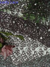 Bahan Kimia Kain Bordir Metalik Glitter Lace Payet