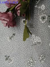 Berwarna Foil Dicetak Kain Renda Bordir Shimmer Tulle