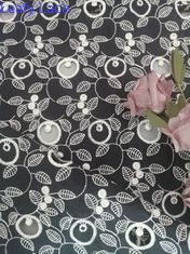 100% Katun Voile Kain Lubang Bordir Dua Nada Renda