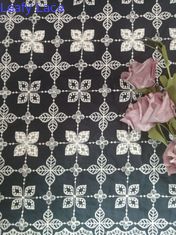 100 Yards Floral Cotton Bordir Lubang Kain Kain Garmen Anak-anak