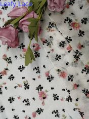 Printed Tulle Lace Flocked Mesh Fabric Untuk Artikel Tempat Tidur