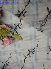 Pola Surat OEM Berbondong-bondong Kain Mesh Dicetak Tulle Lace