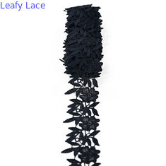 2.3 "Hitam Polyester Lace Trim Scalloped Edge Ribbon Crochet Bordir Untuk Pakaian