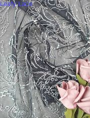 Dot Tulle Bordir Polyester Lace Fabric Lace Potong Untuk Kerudung Pernikahan