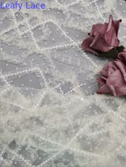 3D Bunga Payet Kain Bordir Bridal Net Tulle Lace Fabric dengan Payet