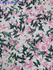 100% Nylon Soft Mesh Printed Lace Fabric untuk Pembungkus Rok Tulle Mesh printing